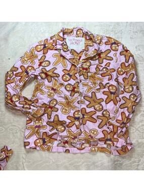 Victoria’s Secret Gingerbread 100% Cotton Vintage Flannel Pajama Set In Pink